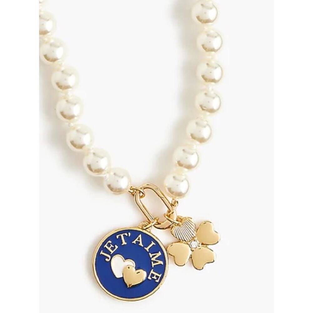 J. Crew Je t'aime pearl pendant necklace - Picture 5 of 11